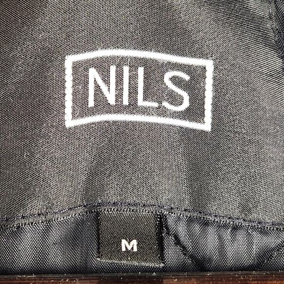 NILS Vintage Hooded Fleece Coat Women’s SZ M Black Long Button Front Lined EUC - Picture 11 of 16